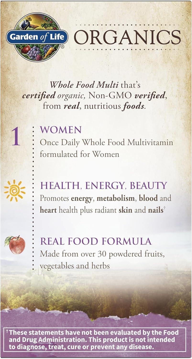 image:imageGarden of Life Womens Bundle Organics Once Daily Multivitamin Vitamin Code Raw Iron 22mg Organic Ashwagandha with Probiotics amp Ginger for Energy Stress Mood Support Vegan Tablets amp Capsules30 Count Pack of 6