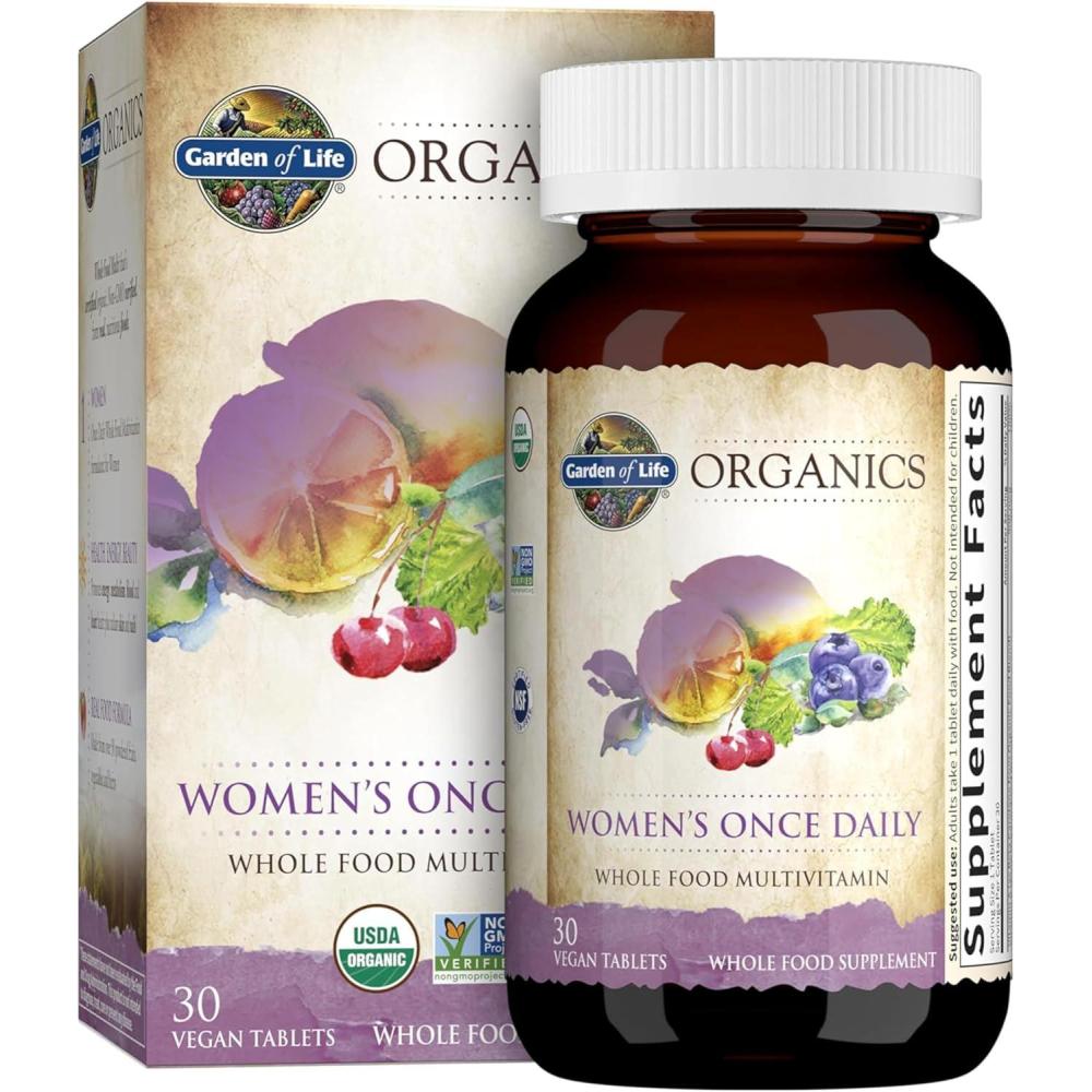 image:imageGarden of Life Womens Bundle Organics Once Daily Multivitamin Vitamin Code Raw Iron 22mg Organic Ashwagandha with Probiotics amp Ginger for Energy Stress Mood Support Vegan Tablets amp Capsules30 Count Pack of 6