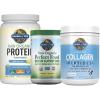 Garden of Life Holistic Wellness Bundle – Perfect Food Powder 30 Servings + Grass Fed Collagen Peptides 28 Servings + Vegan Vanilla Protein with BCAAs & Probiotics 20 Servings