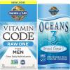 Garden of Life Men’s Multivitamin & Omega 3 Bundle – Vitamin Code Raw One Multivitamin for Men (75 Count) + Oceans 3 Ultra Pure EPA/DHA Fish Oil with Antioxidants (60 Softgels)(135 Count (Pack of 1))