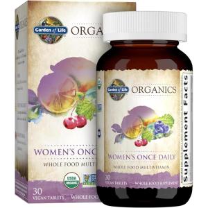 Garden of Life Women’s Bundle: Organics Once Daily Multivitamin, Vitamin Code Raw Iron 22mg, Organic Ashwagandha with Probiotics & Ginger for Energy, Stress, Mood Support, Vegan Tablets & Capsules(30 Count (Pack of 6))