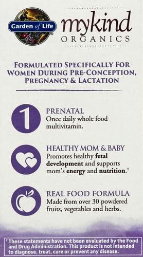 image:imageGarden of Life Organics Prenatal Vitamin Folate for Energy amp Healthy Fetal Development Nonconstipating Iron Vitamin C B6 B12 D3 Organic NonGMO GlutenFree Vegan 30 Day Supply30 Count Pack of 6