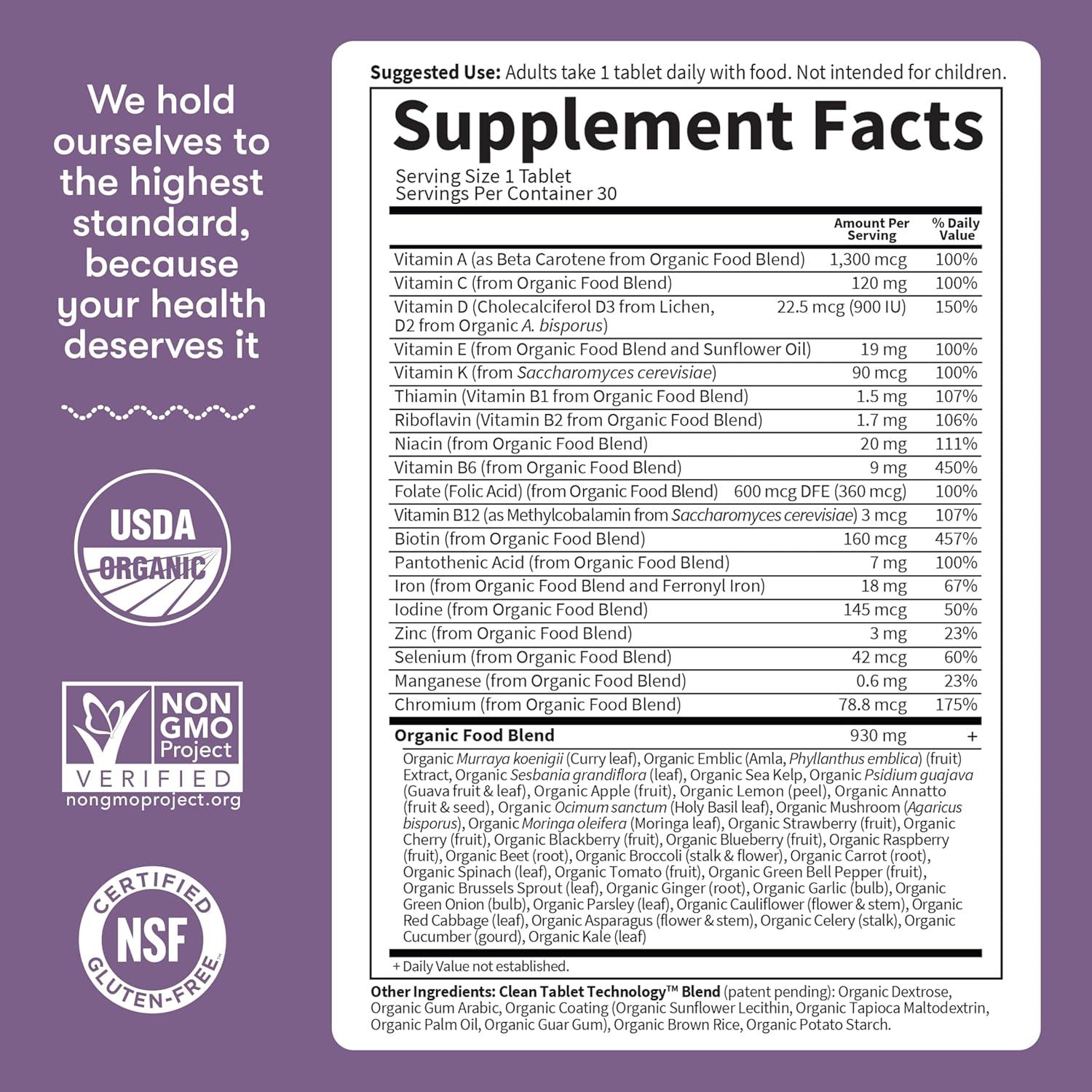 image:imageGarden of Life Organics Prenatal Vitamin Folate for Energy amp Healthy Fetal Development Nonconstipating Iron Vitamin C B6 B12 D3 Organic NonGMO GlutenFree Vegan 30 Day Supply30 Count Pack of 6