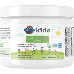 Garden of Life Kids Multivitamin Powder, Daily Vitamins and Minerals for Toddlers & Kids – Organic Toddler Multi Powder With 15 Vitamin C, D3, Zinc for Healthy Growth – Gluten Free – 30 Day Supply(2.11 Ounce (Pack of 1))
