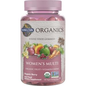 Garden of Life Organics Women’s Gummy Vitamins – Berry – Certified Organic, Non-GMO, Vegan, Kosher Complete Multi – Methyl B12, C & D3 – Gluten, Soy & Dairy Free, 120 Real Fruit Gummies(Organic Berry)