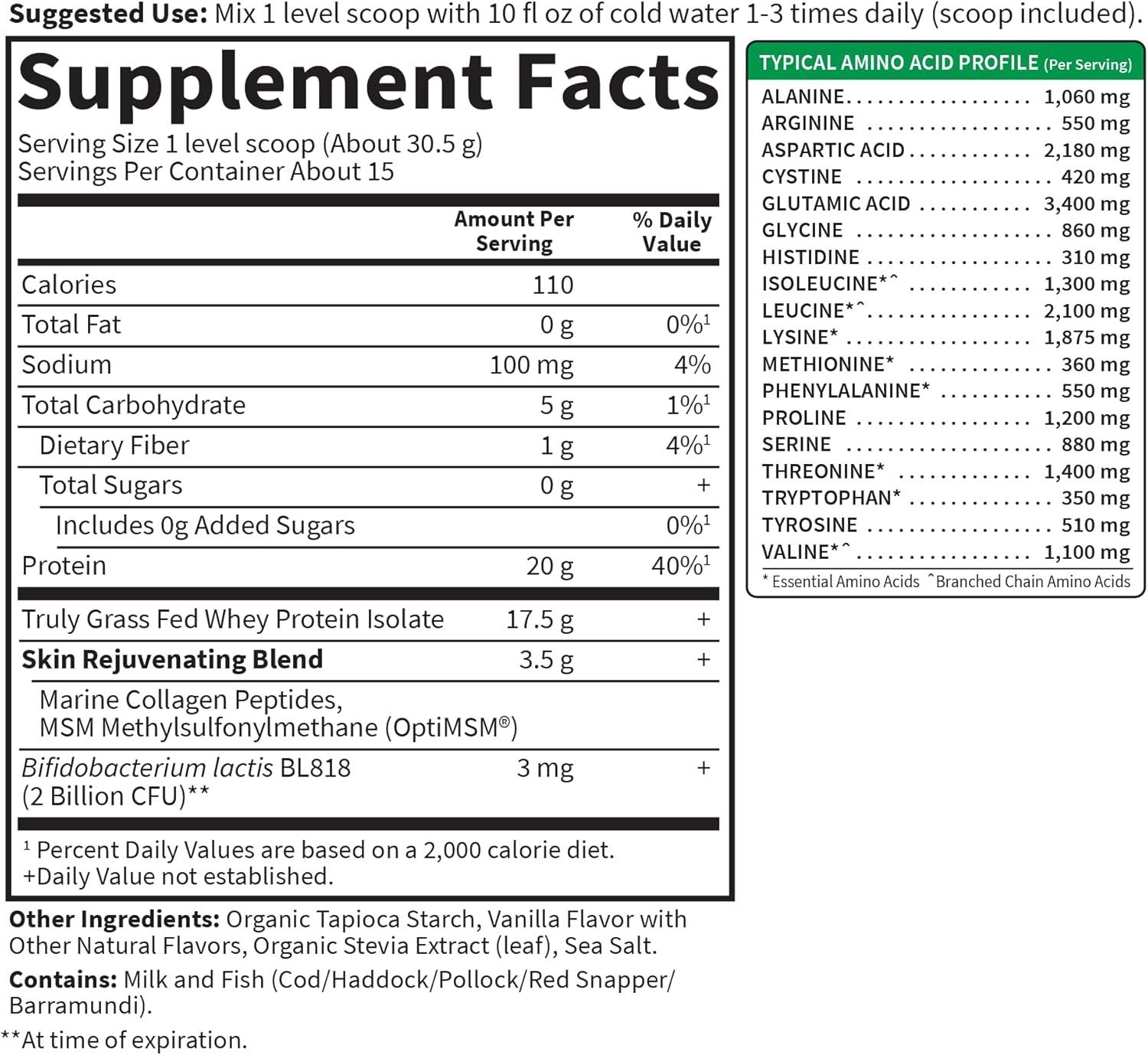 image:imageGarden of Life SPORT Whey Protein Powder Vanilla Flavor 20g Plus Marine Collagen Peptides amp MSM for Women and Men Optimum Amino Energy Younger Healthier Looking Skin Grass Fed About 15 Servings