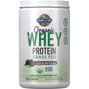 Garden of Life Grass Fed Whey Protein Powder Vanilla – 21g Protein for Women & Men + Probiotics – 12 Servings – Gluten Free, Non GMO, Kosher, Humane, RBST & rBGH Hormone Free(Chocolate)