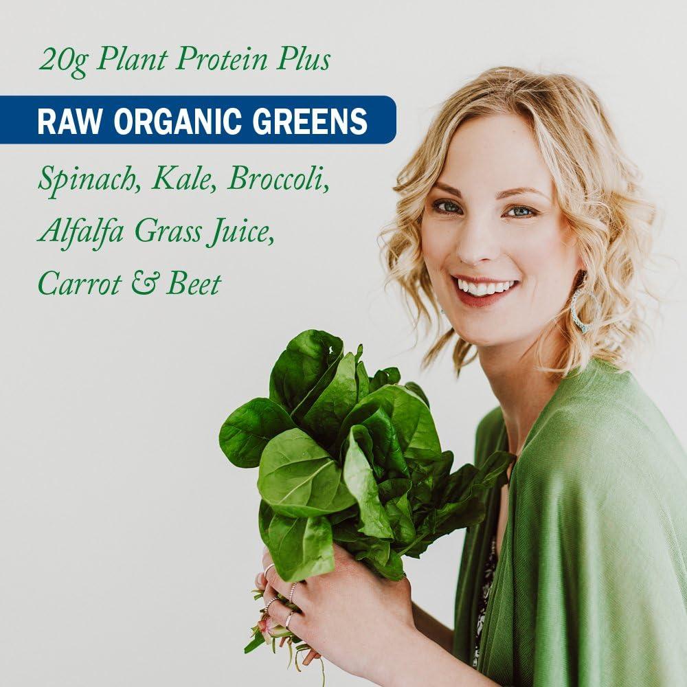image:imageGarden of Life Raw Protein amp Greens Vanilla Protein Powder 20g Plant Based Greens Powder Probiotics amp Enzymes PostWorkout Recovery Vegan GlutenFree NonGMO 20 ServingsLightly Sweet