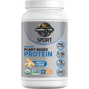 Garden of Life Organic Vegan Protein Powder with Probiotics, BCAAs, NSF Certified, Gluten Free & Sport, Non GMO, Sport Protein Powder, 19 Servings, Chocolate(Vanilla)