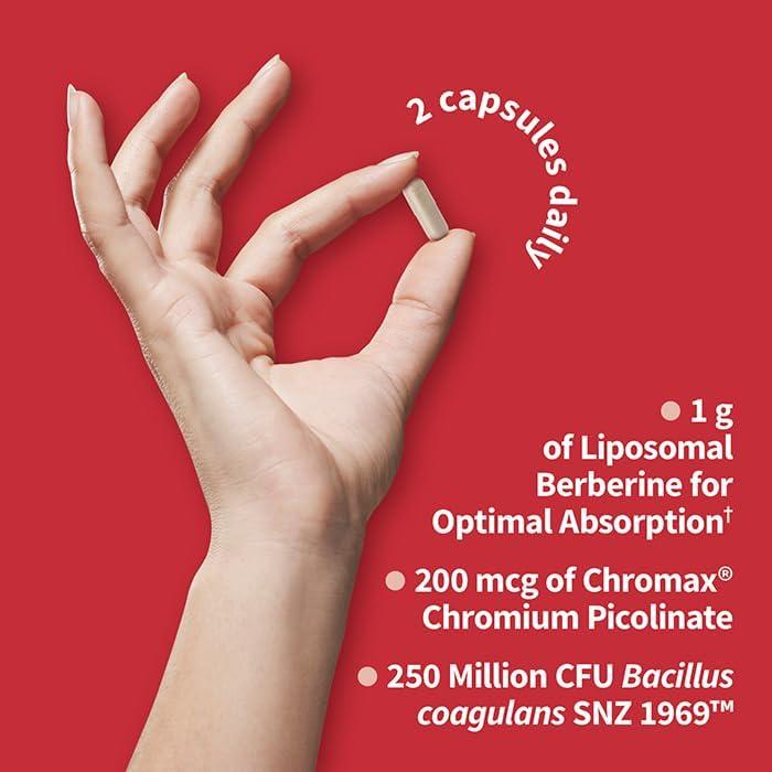 image:imageGarden of Life Liposomal Berberine and Chromium Picolinate for Already Healthy Blood Sugar Glucose Metabolism and Cholesterol with Probiotics for Easy Digestion Non GMO Gluten Free 30 Servings