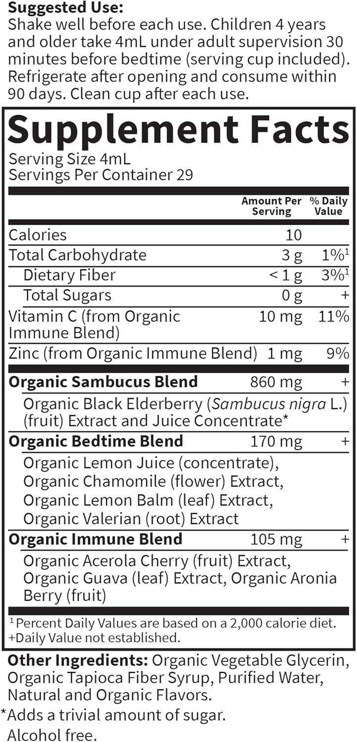 image:imageGarden of Life Organics Elderberry Immune Support for Kids with Zinc Vitamin C Kids Elderberry amp Sleep Immune Syrup Liquid Bedtime Herbs for Children No Alcohol No Added Sugar 392 fl oz
