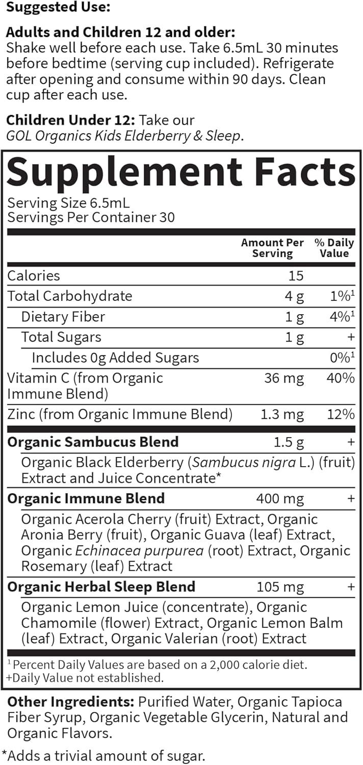 image:imageGarden of Life Organics Elderberry Zinc Immune Support for Adults and Kids 12 and Older with Vitamin C Organic Elderberry amp Sleep Immune Syrup Liquid with Sleep Herbs No Added Sugars 659 fl oz