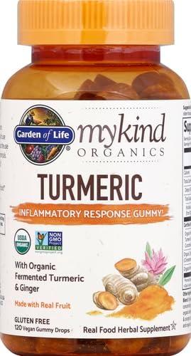 image:imageGarden of Life Organics Turmeric Inflammatory Response Gummy 120 Real Fruit Gummies for Kids amp Adults 50Mg Curcumin 95 Curcuminoids No Added Sugar Organic NonGMO Vegan amp Gluten FreeTurmeric Ginger Cinnamon Black Pepper Fruit