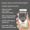 Garden of Life Brain Health Supplement with Organic Lion’s Mane & Turmeric, Non-GMO, Gluten-Free, Mint Flavor – for Memory, Focus & Healthy Brain Function