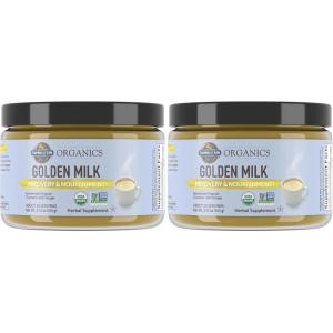 Garden of Life Organics Golden Milk Recovery & Nourishment Powder – 44mg Turmeric Curcumin (95% Curcuminoids), Ashwagandha – Organic Non-GMO Vegan & Gluten Free Herbal Supplements, 30 Servings(3.7 Ounce (Pack of 2))