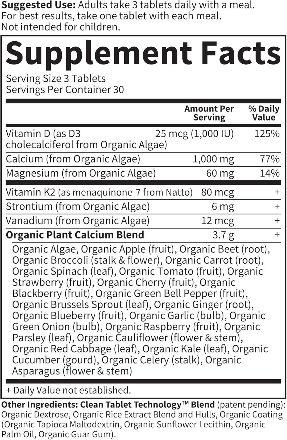 image:imageGarden of Life Calcium Supplement with Magnesium amp Organic Vitamin D3 K2 Made from Whole Foods GlutenFree 90 Count90 Count Pack of 6
