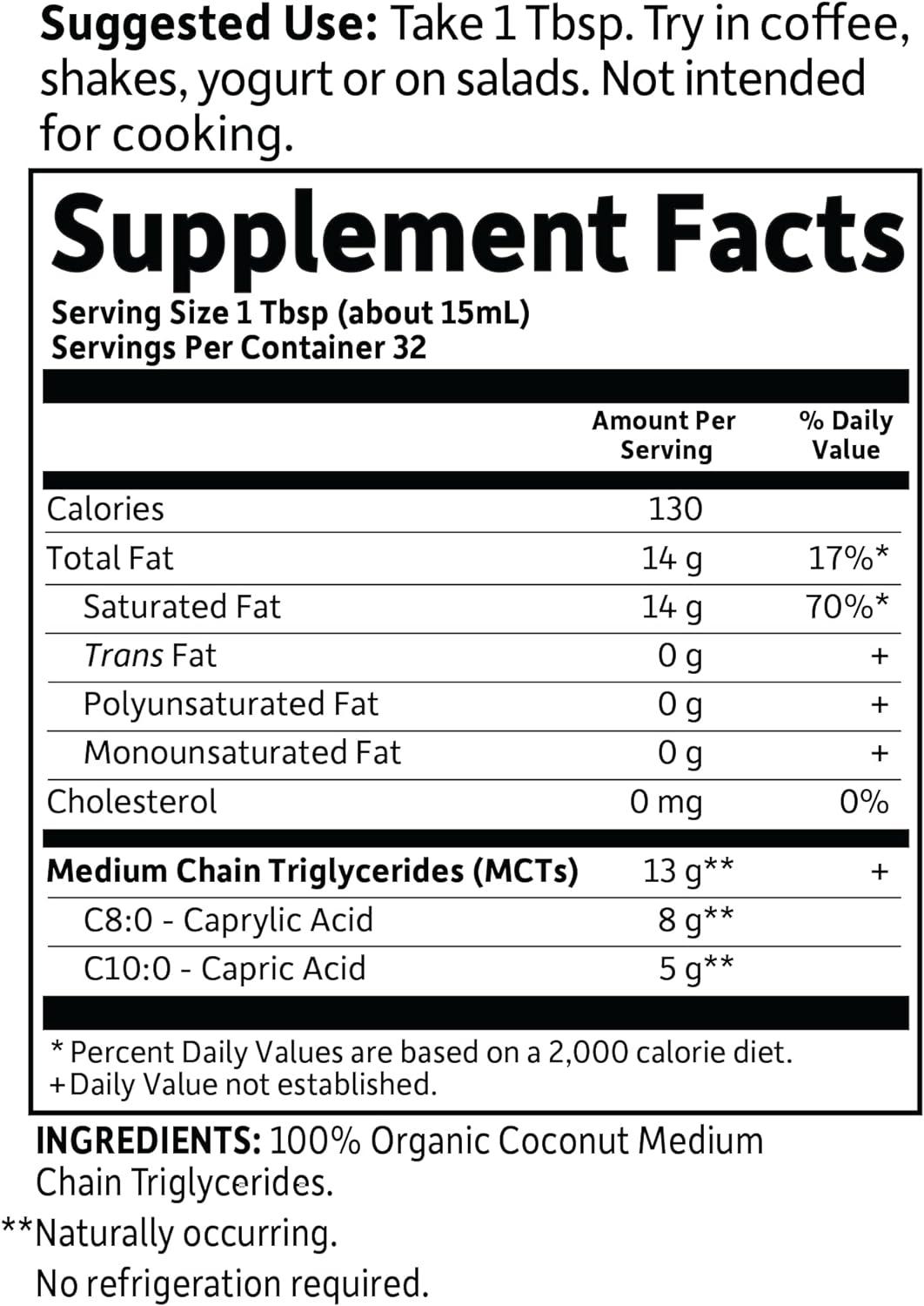 image:imageGarden of Life Dr Formulated Brain Health 100 Organic Coconut MCT Oil 16 fl oz Unflavored 13g MCTs Body amp Brain Fuel Certified NonGMO Vegan amp Gluten Free HexaneFree