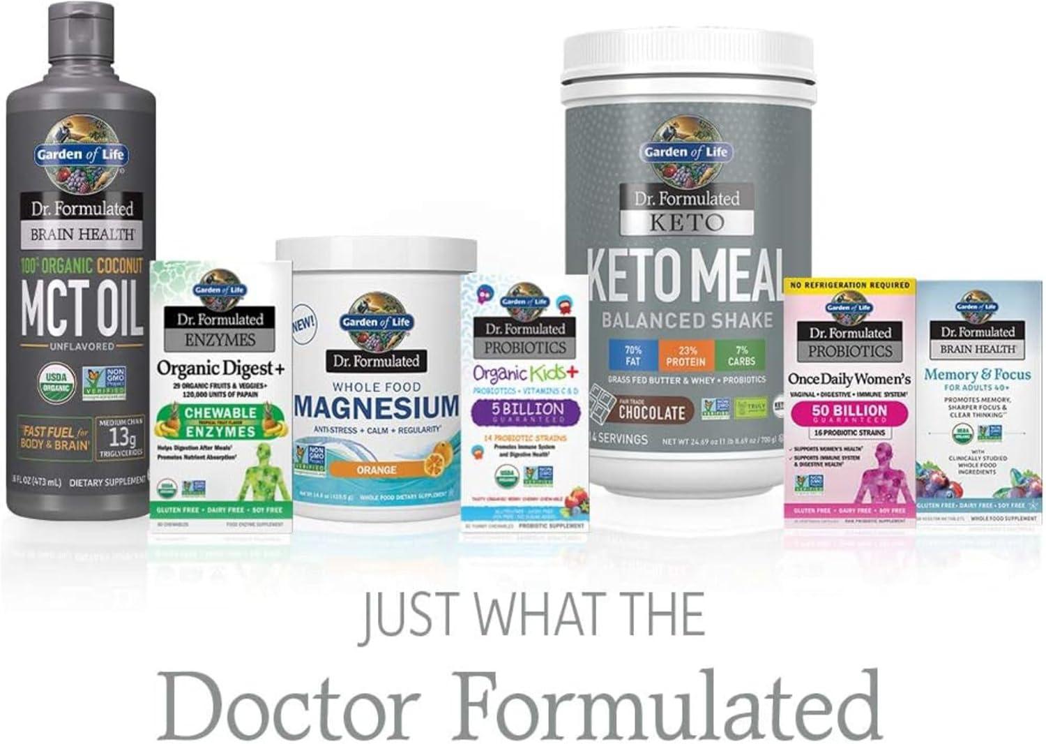 image:imageGarden of Life Dr Formulated Brain Health 100 Organic Coconut MCT Oil 16 fl oz Unflavored 13g MCTs Body amp Brain Fuel Certified NonGMO Vegan amp Gluten Free HexaneFree