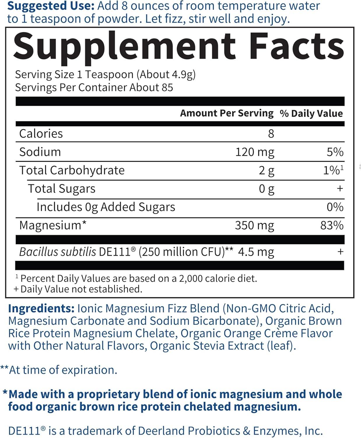 image:imageGarden of Life Dr Formulated Whole Food Magnesium Powder with Probiotics Stress amp Sleep Support NonGMO GlutenFree Vegan Raspberry Lemon Flavor 40 ServingsOrange Powder