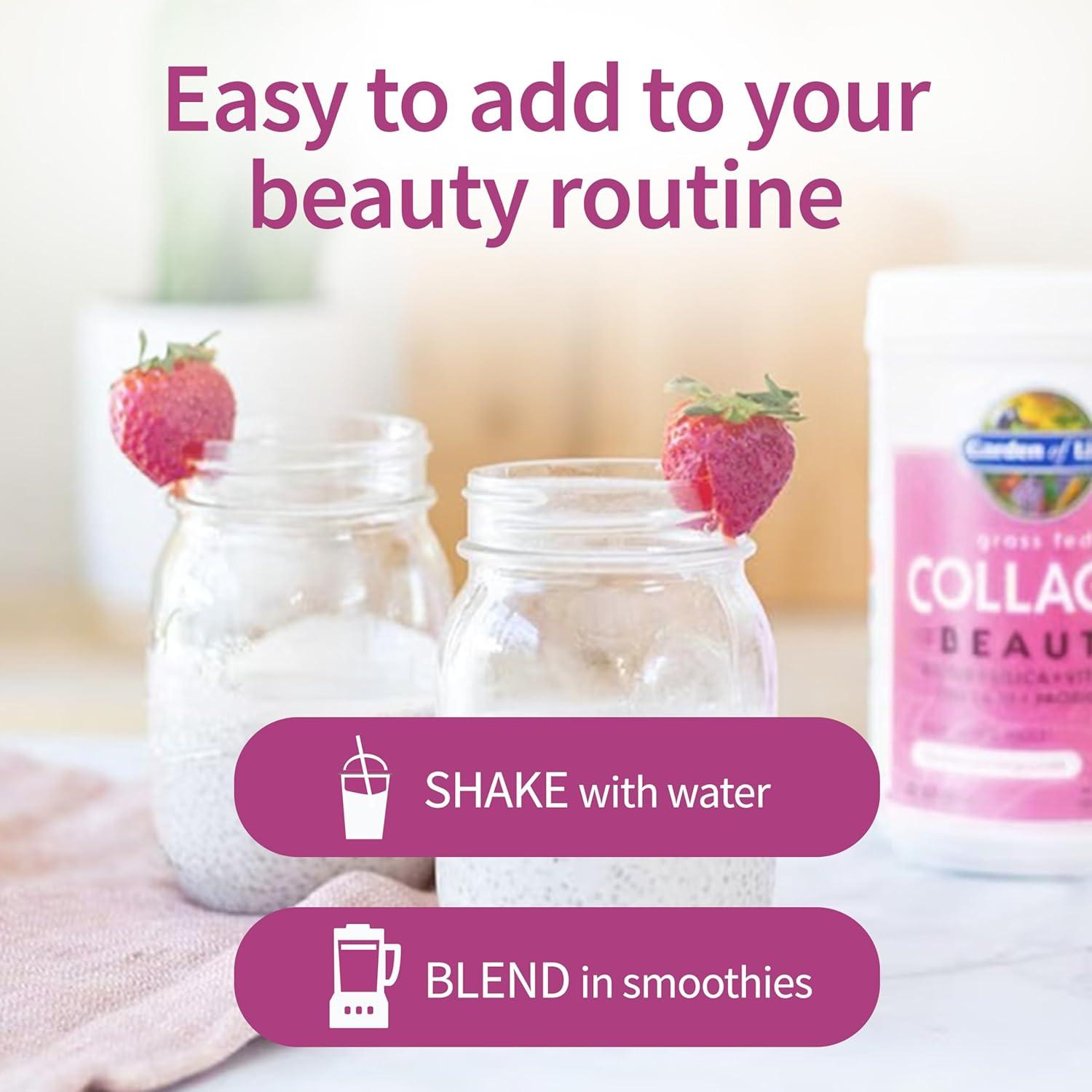 image:imageGarden of Life Grass Fed Collagen Beauty Strawberry Lemonade 20 Servings Powder for Women Men Hair Skin Nails Hydrolyzed Collagen Peptides Protein Powder SupplementStrawberry Lemonade