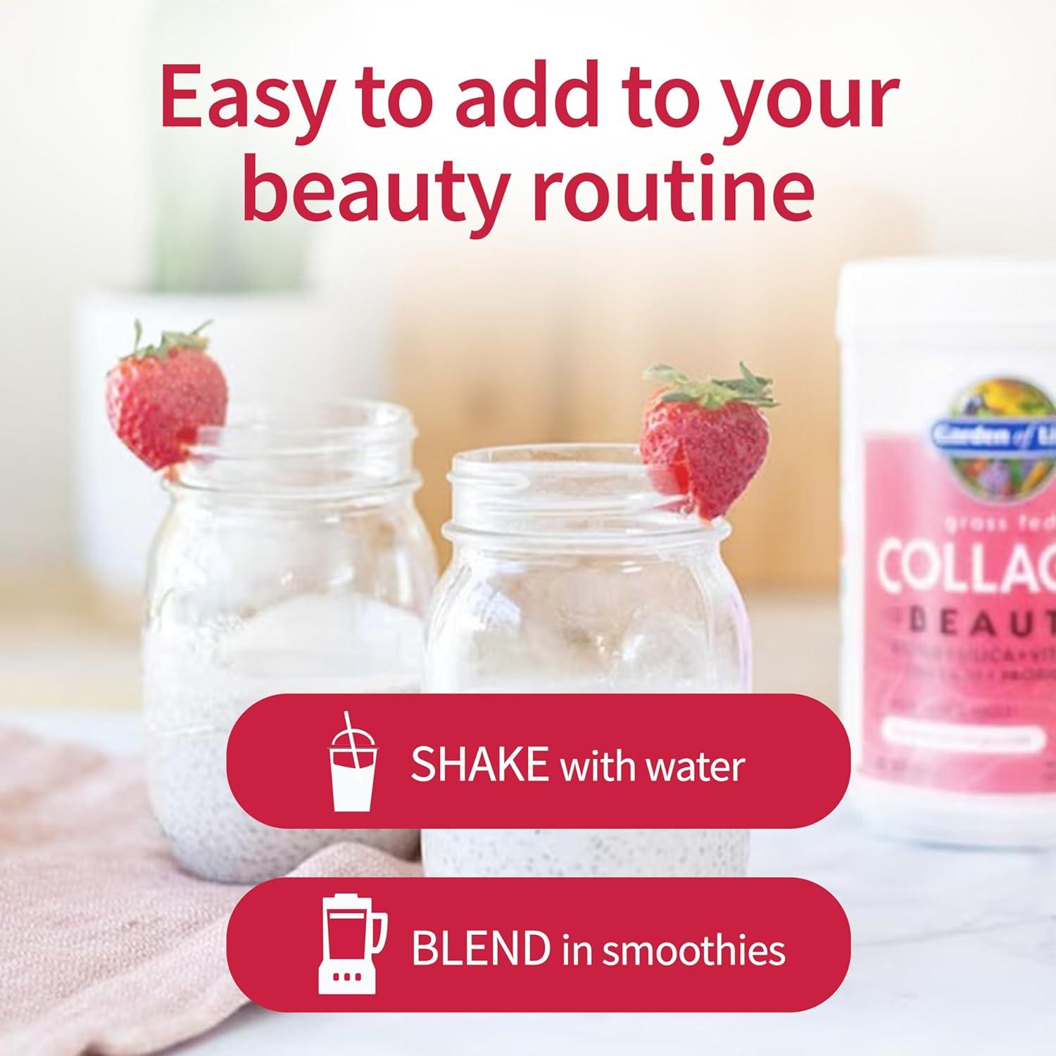 image:imageGarden of Life Grass Fed Collagen Beauty Strawberry Lemonade 20 Servings Powder for Women Men Hair Skin Nails Hydrolyzed Collagen Peptides Protein Powder SupplementCranberry Pomegranate