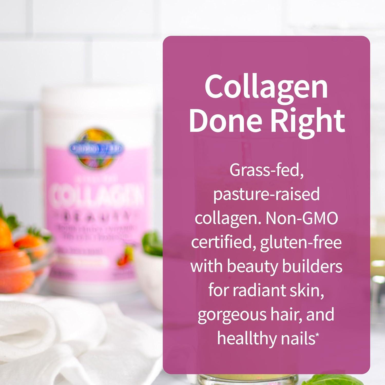 image:imageGarden of Life Grass Fed Collagen Beauty Strawberry Lemonade 20 Servings Powder for Women Men Hair Skin Nails Hydrolyzed Collagen Peptides Protein Powder SupplementStrawberry Lemonade