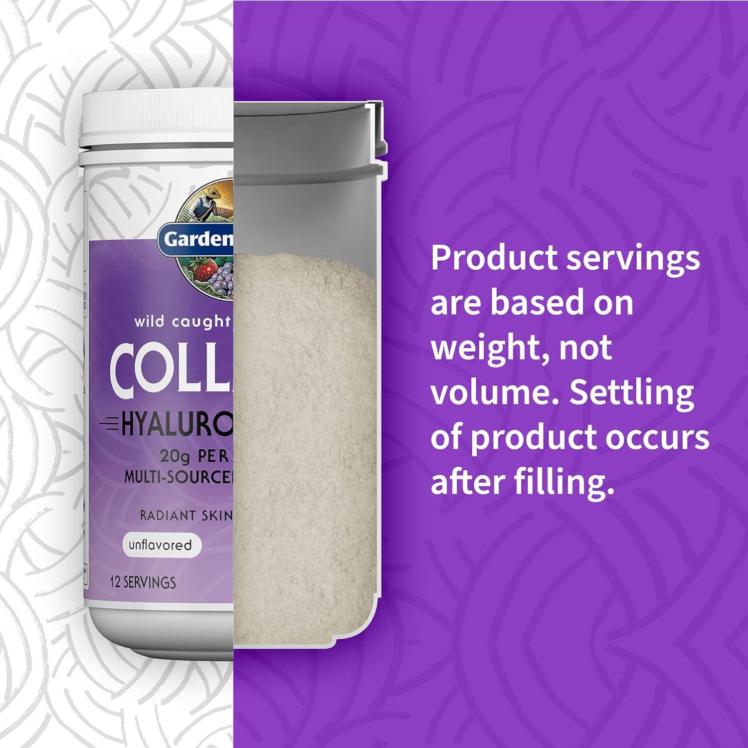 image:imageGarden of Life Marine amp GrassFed Collagen Peptides Powder Supplement Type I III with Probiotics BCAAs amp Hyaluronic Acid for Radiant Hair Skin amp Nails Unflavored 20g per serving 12 Servings952 Ounce Pack of 1
