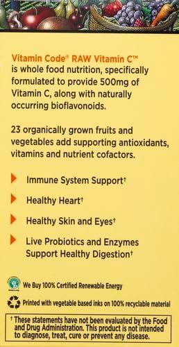 image:imageGarden of Life Vitamin Code Raw Vitamin C 60 Capsules 500mg Whole Food Vitamin C Capsules Fruit amp Veggie Blend amp Probiotics Supplements for Adults Vegan Gluten Free120 Count Pack of 6