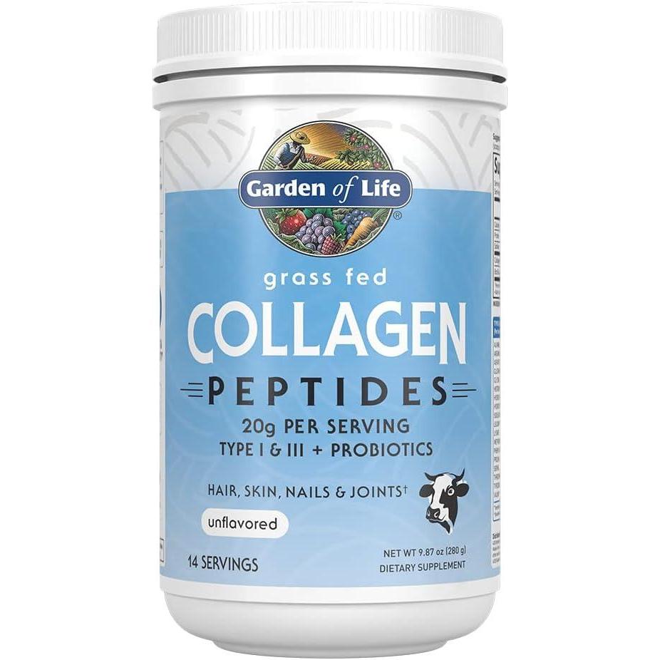 image:imageGarden of Life Grass Fed Collagen Peptides Powder Unflavored Collagen Powder for Women Men Hair Skin Nails Joints Hydrolyzed Collagen Protein Supplements Collagen for Women amp Men 14 Servings