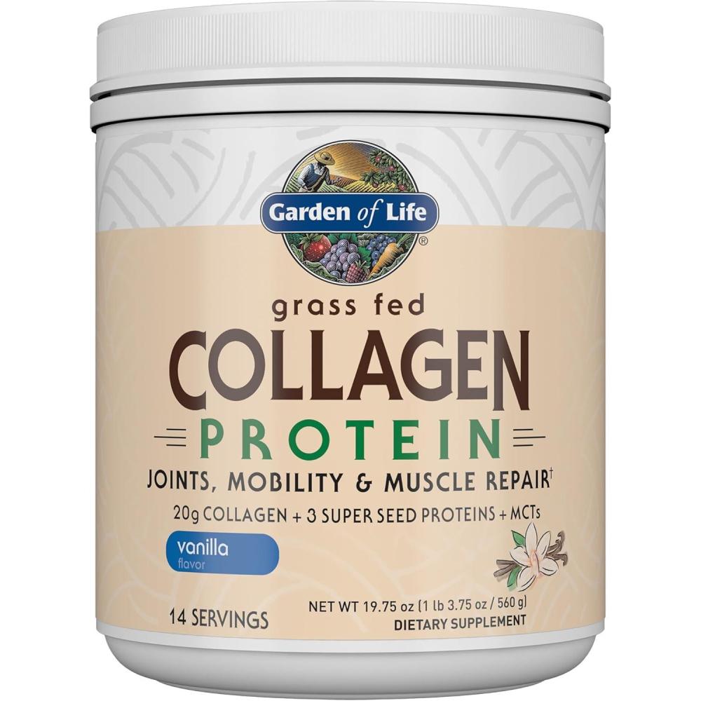 image:imageGarden of Life Grass Fed Collagen Protein Powder Chocolate 14 Servings Powder for Joints Mobility Muscle Repair Collagen Peptides Super Seeds Coconut MCTs Keto SupplementVanilla