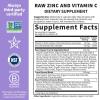 Garden of Life Zinc Supplements 30mg High Potency Raw Zinc and Vitamin C Multimineral Supplement, Vitamin Code Vitamins Trace Minerals & Probiotics for Skin Health & Immune Support, 60 Vegan Capsules(60 Count (Pack of 1))