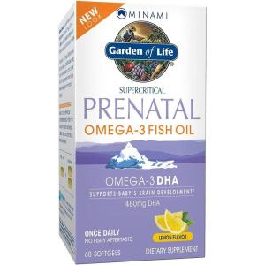 Garden of Life Prenatal DHA Omega 3 Fish Oil Supplement – Minami Natural Prenatal, Lemon, 30 Softgels(60 Count (Pack of 1))