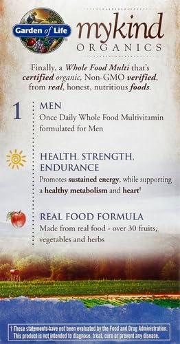 image:imageGarden of Life Once Daily Whole Food Multivitamin for Men Organic Mens Vitamins amp Minerals Vitamin C Zinc Vegan for Health amp WellBeing 30 Tablets60 Count Pack of 6