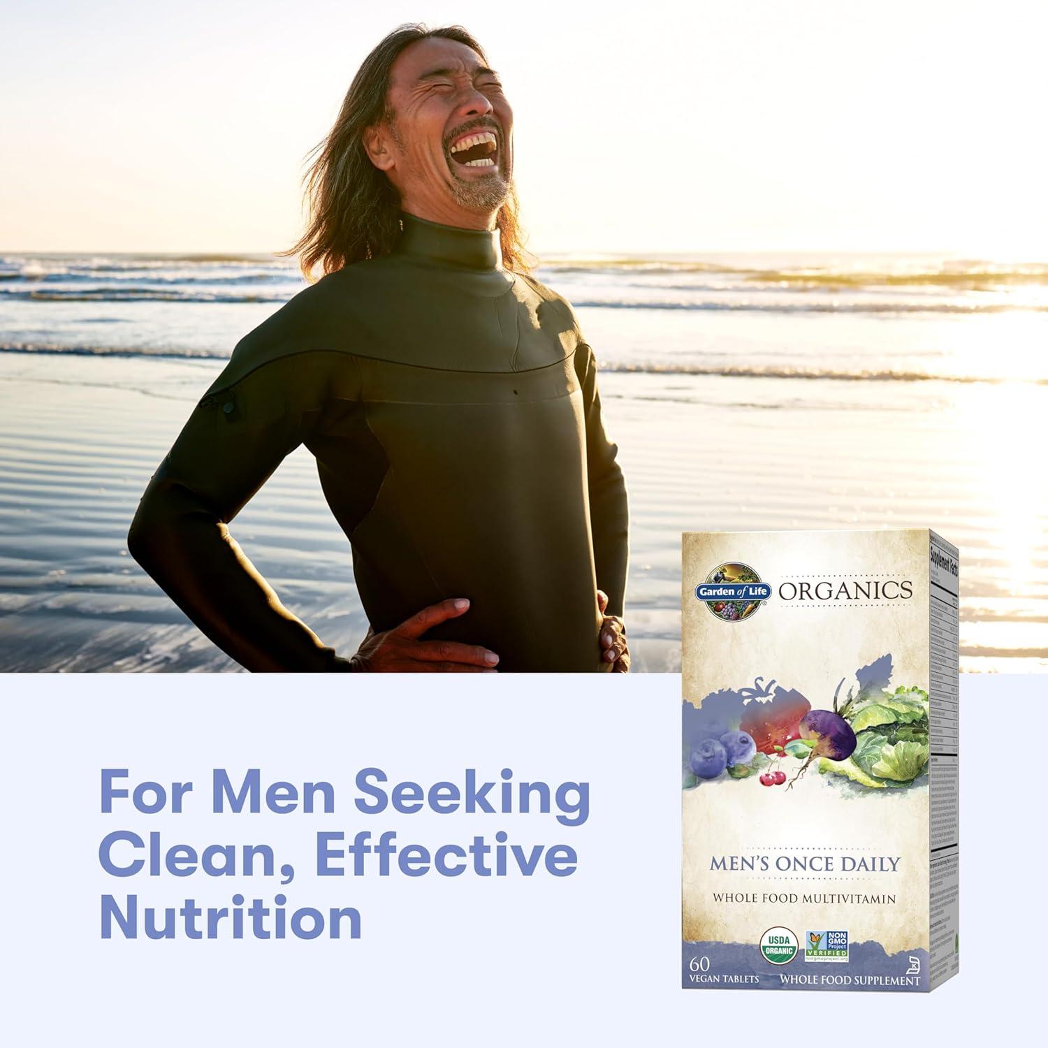 image:imageGarden of Life Once Daily Whole Food Multivitamin for Men Organic Mens Vitamins amp Minerals Vitamin C Zinc Vegan for Health amp WellBeing 30 Tablets60 Count Pack of 6