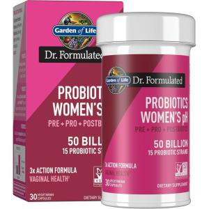 Garden of Life Dr Formulated Once Daily 3-in-1 Complete Prebiotics, Postbiotics & Probiotics for Women, PRE + PRO + POSTBIOTIC Supplement for Women’s Digestive, Immune & Vaginal Health, 30 Day Supply(Unflavored)