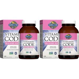 Garden of Life Multivitamin for Women – Vitamin Code 50 & Wiser Women’s Raw Whole Food Vitamin Supplement with Probiotics, Vegetarian, 120 Count(240 Count (Pack of 2))