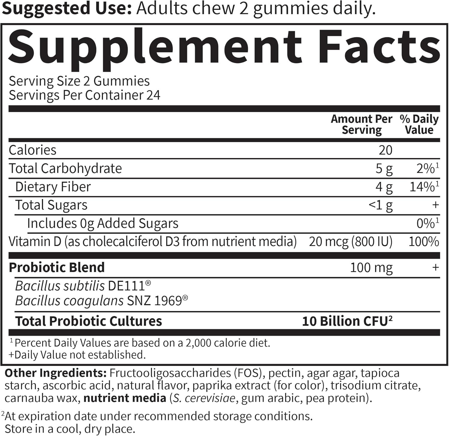 image:imageGarden of Life Dr Formulated 10 Billion CFU Prebiotic Fiber amp Probiotic Gummies with Vitamin D3 for Digestive and Immune Health Gluten Free Non GMO No Added Sugar Orange Dream Flavor 60 Gummies60 Count Pack of 2