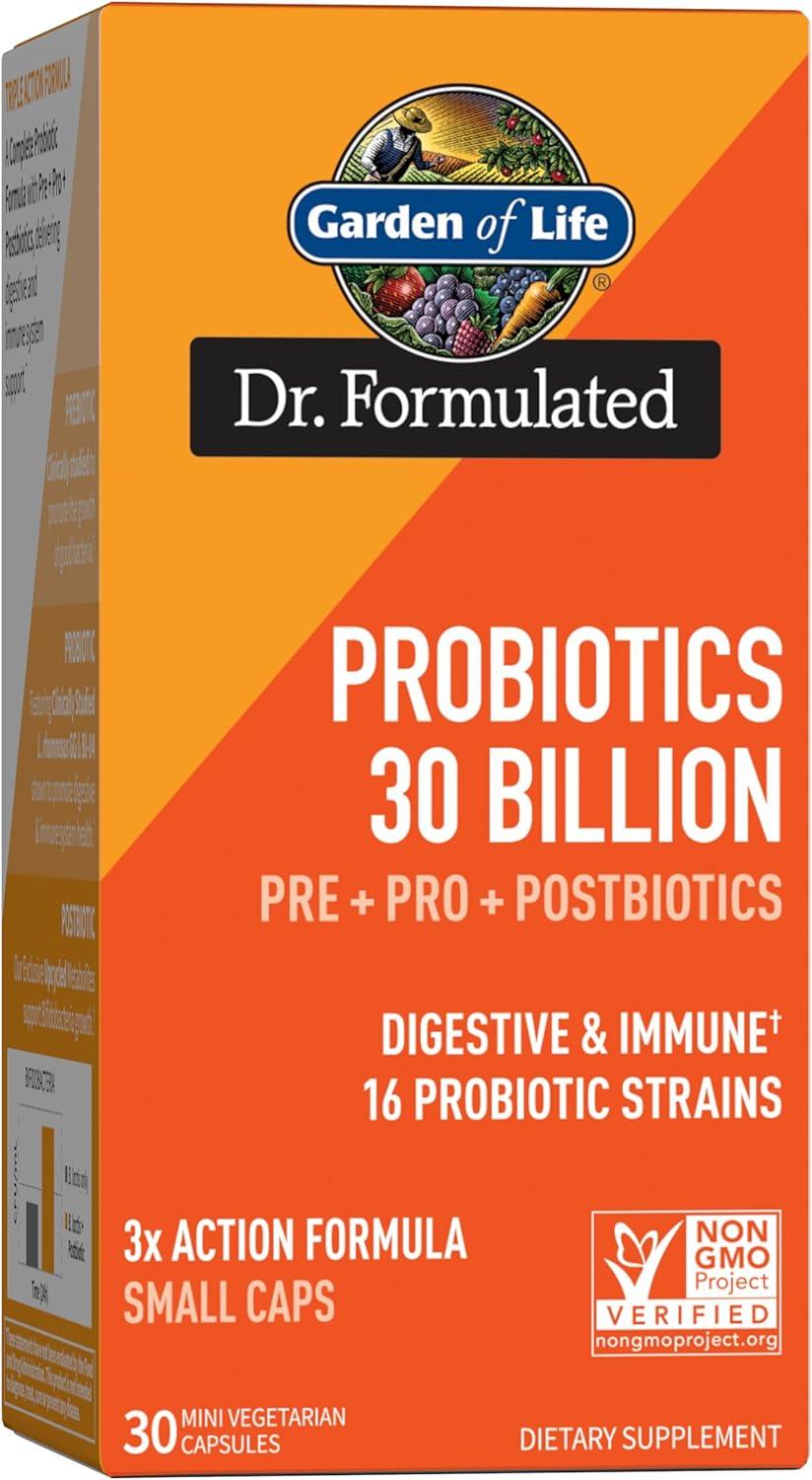 image:imageGarden of Life Dr Formulated Once Daily 3in1 Complete Probiotics Prebiotics amp Postbiotics PRE PRO POSTBIOTIC Supplement for Adults Digestive amp Immune Health 30 Billion CFU 30 Day SupplyUnflavored
