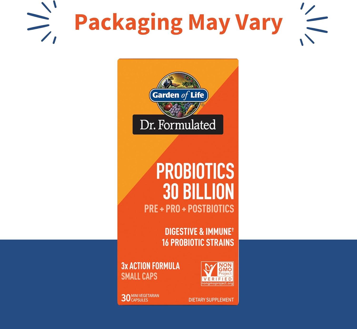 image:imageGarden of Life Dr Formulated Once Daily 3in1 Complete Probiotics Prebiotics amp Postbiotics PRE PRO POSTBIOTIC Supplement for Adults Digestive amp Immune Health 30 Billion CFU 30 Day SupplyUnflavored
