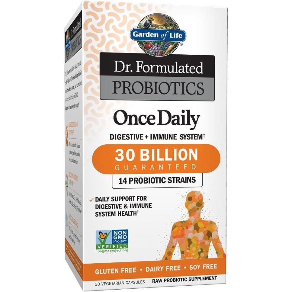 image:imageGarden of Life Dr Formulated Probiotics Once Daily  30 Billion CFU  Daily Probiotic for Gut Health amp Immune Support  30 Vegetarian Capsules