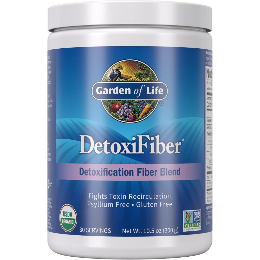 image:imageGarden of Life Organic Unflavored Fiber Powder Detox Blend with Chia Alfalfa amp Barley for Herbal Cleanse Gut Health Support  Detoxifiber  NonGMO GlutenFree Psyllium Free Vegan 30 servings