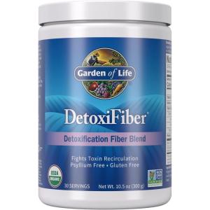 Garden of Life Organic Unflavored Fiber Powder Detox Blend with Chia, Alfalfa & Barley for Herbal Cleanse, Gut Health Support – Detoxifiber – Non-GMO, Gluten-Free, Psyllium Free, Vegan, 30 servings