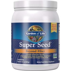 Garden of Life Super Seed – Vegetarian Whole Food Fiber Supplement with Protein and Omega 3, 5oz (600g) Powder