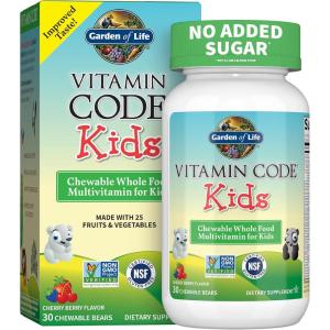 Garden of Life Vitamin Code Kids Multivitamin with Probiotics for Immune Health – Multivitamin with Organic Fruits and Vegetables, Non-GMO, Gluten-Free, 30 Chewable Bears(Cherry Berry)