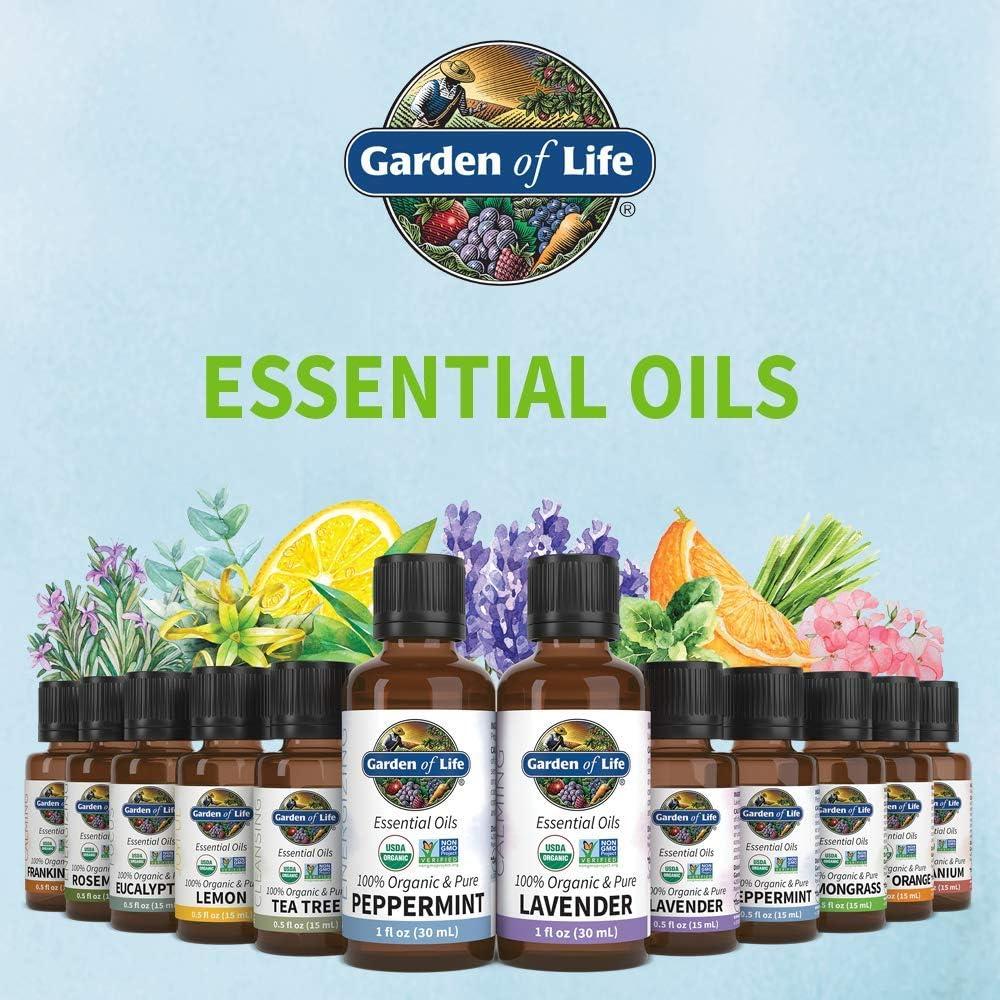 image:imageGarden of Life Essential Oil Lemongrass 05 fl oz 15 mL 100 USDA Organic amp Pure Clean Undiluted amp NonGMO for Diffuser Aromatherapy Meditation Cleansing Relaxing Calming Cleaning