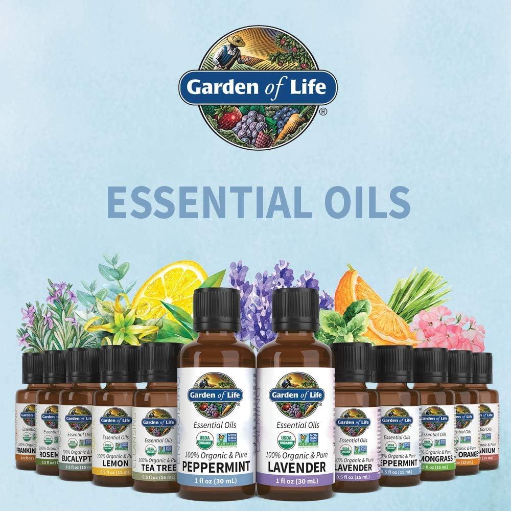 image:imageGarden of Life Essential Oil Peppermint 05 fl oz 15 mL 100 USDA Organic amp Pure Undiluted amp NonGMO for Diffuser Aromatherapy Meditation Energizing Invigorating Refreshing UpliftingPeppermint