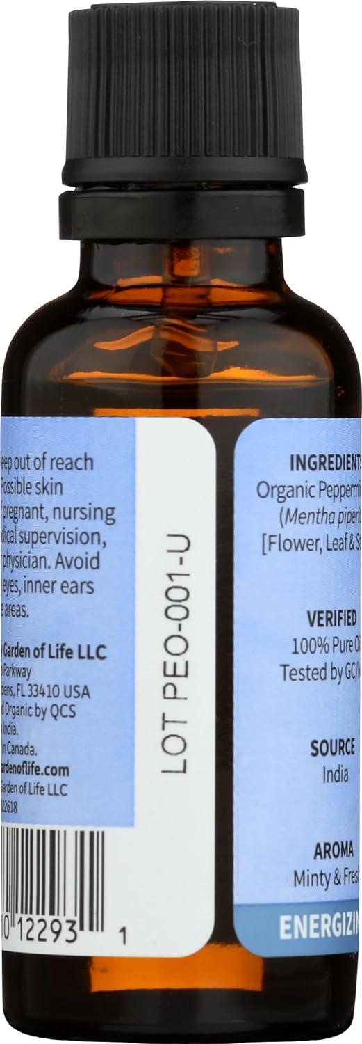 image:imageGarden of Life Essential Oil Peppermint 05 fl oz 15 mL 100 USDA Organic amp Pure Undiluted amp NonGMO for Diffuser Aromatherapy Meditation Energizing Invigorating Refreshing UpliftingPeppermint