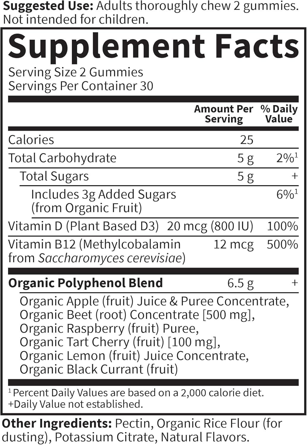 image:imageGarden of Life Organic Beet Root Gummies Made from Pectin with Antioxidants Vitamin C Vitamin D amp B12 for Heart Health amp Energy BEETS Gummies Vegan Gluten Free Non GMO Raspberry 30 Servings