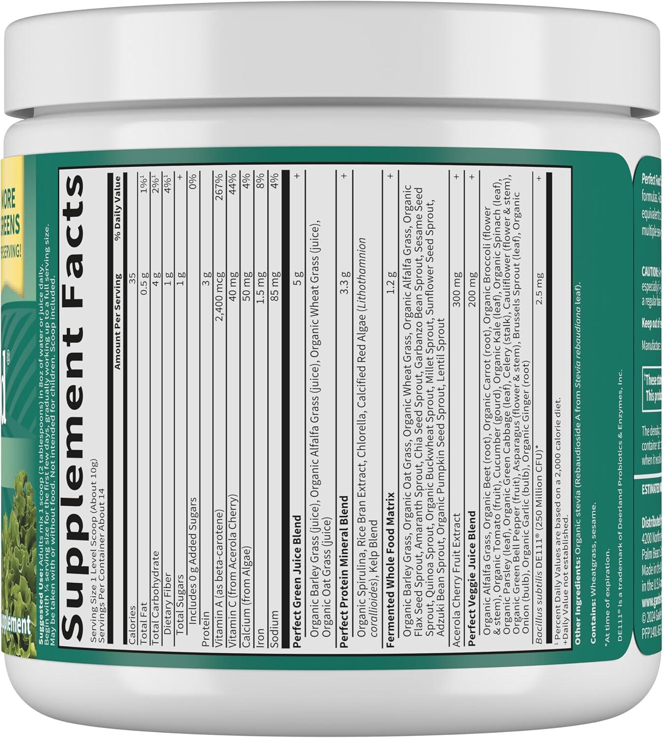 image:imageGarden of Life Perfect Food Super Green Formula 14 Servings 45 Superfoods Greens Fruit amp Veggie Juice Superfood Powder Supplement Probiotics amp Organic Spirulina for Digestion amp Immune HealthVegetable