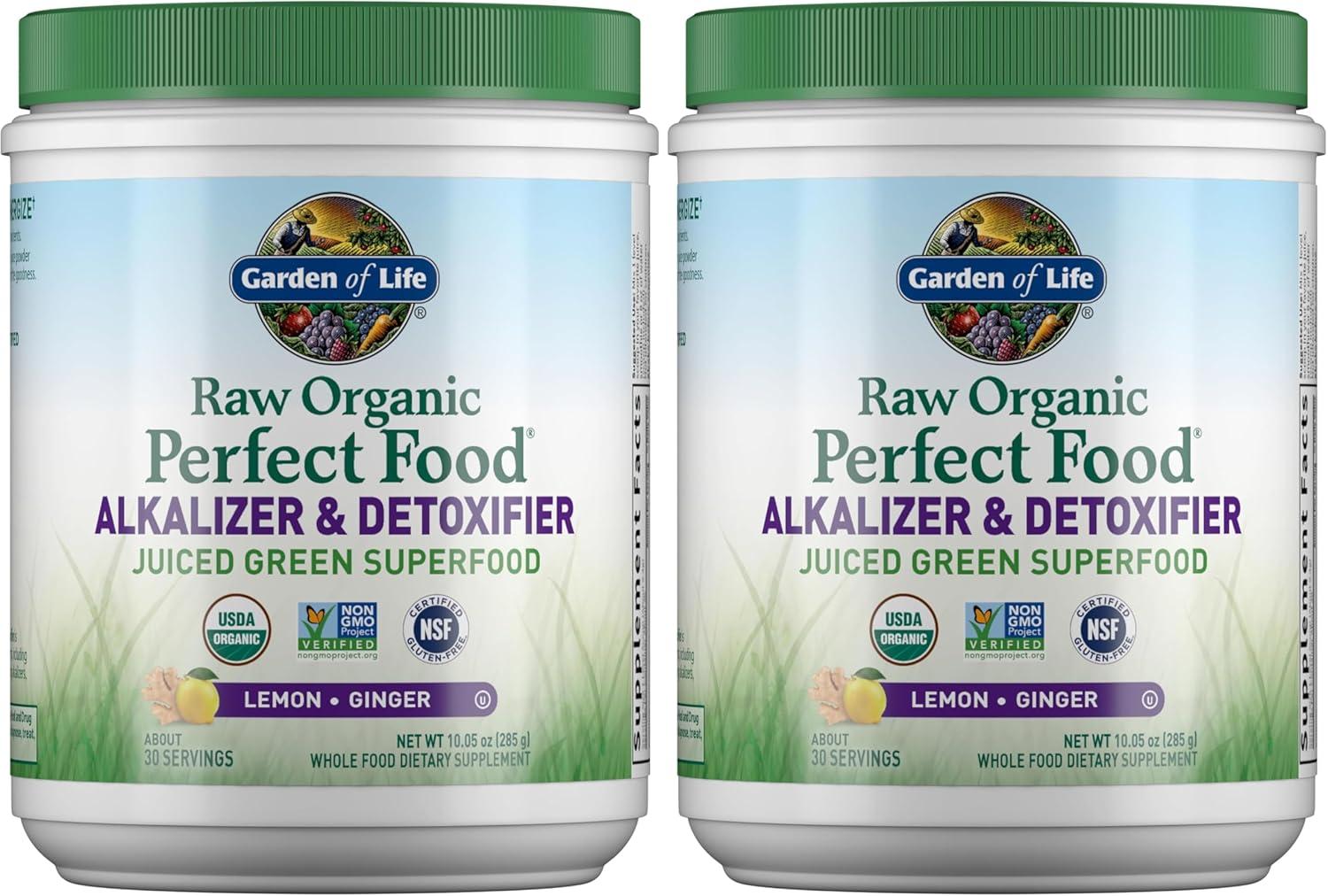 image:imageGarden of Life Raw Organic Perfect Food Alkalizer and Detoxifier Lemon Ginger Flavored Superfood Powder Supplement 30 ServingsLemon and ginger